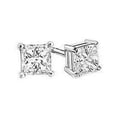thumbnail image 1 of Harry Chad Enterprises 52271 14K White Gold 4 Prong Set Princess Solitaire Diamond Stud Earrings, 1 of 1