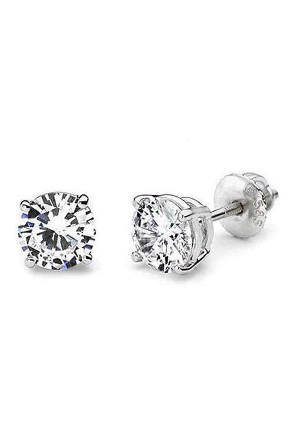 Enterprises 53661 1.5 Carat F VS1 Jewelry Diamond Stud Earring - 14K White Gold