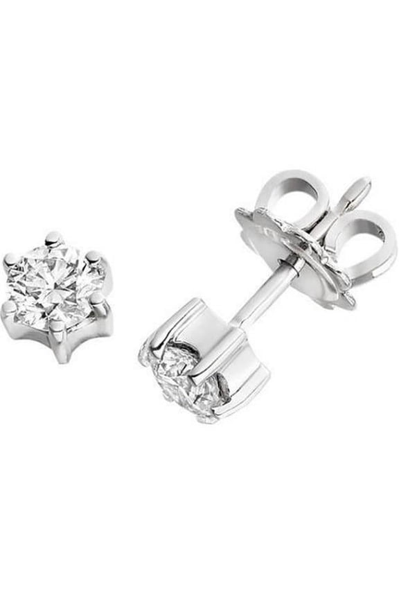 Enterprises 54791 1.70 CT Round Cut Fine Gold Diamond Stud Earring