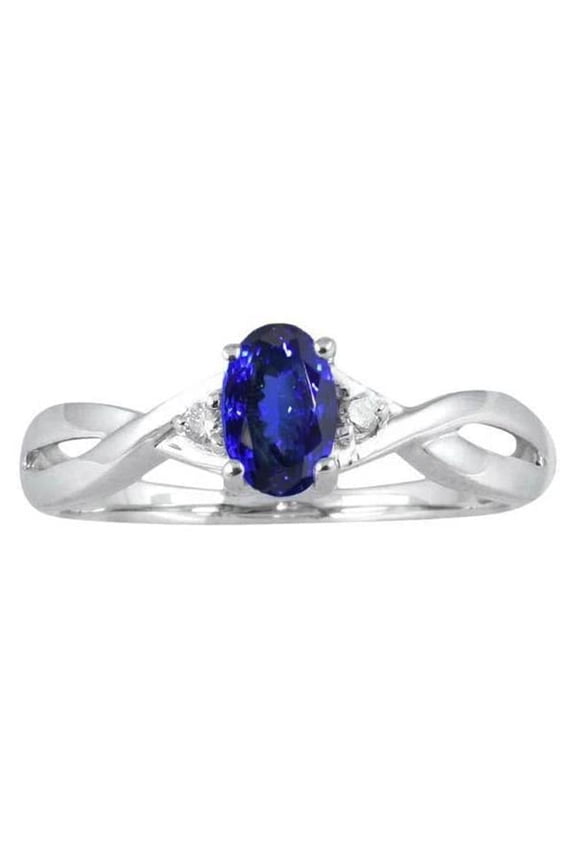 Enterprises 5596 Antique Style Oval Tanzanite & Round Diamonds 1.60 CT Ring, Size 6.5