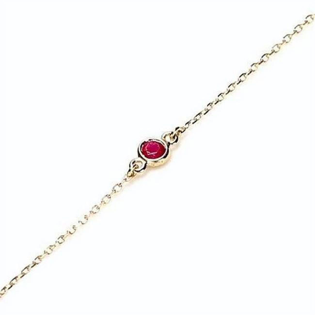 Harry Chad Enterprises 56483 1.50 CT Ruby Bezel Set Bracelet