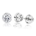 thumbnail image 1 of Harry Chad Enterprises 56848 Round Bezel Set 1.90 CT Diamond Womens Stud Earring, 14K White Gold, 1 of 1
