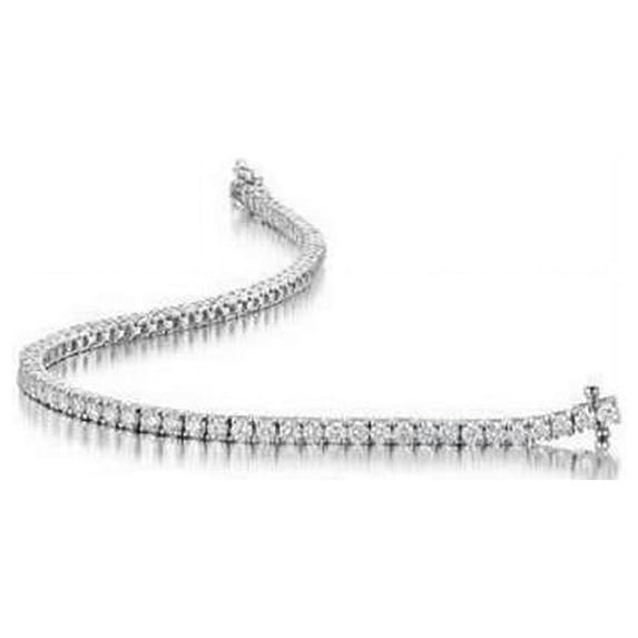 Harry Chad Enterprises 57084 Round Cut 7.50 CT Diamonds Tennis Bracelet, 14K White Gold