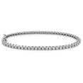 thumbnail image 1 of Harry Chad Enterprises 57095 6 CT Prong Set Pincess Cut Diamonds Tennis Bracelet, White Gold, 1 of 1