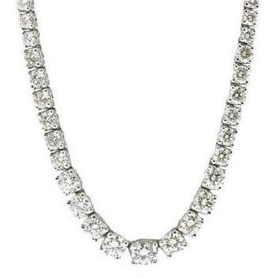 Harry Chad Enterprises 57218 16 in. 9 CT Diamonds Tennis Graduated Riviera Necklace