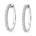 thumbnail image 1 of Harry Chad Enterprises 57287 14K White Gold Sparkling 4.30 CT Diamonds Ladies Hoop Earrings, 1 of 1