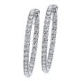 thumbnail image 1 of Harry Chad Enterprises 57298 5.60 CT Sparkling Brilliant Cut Diamonds Lady Hoop Earrings, Gold, 1 of 1