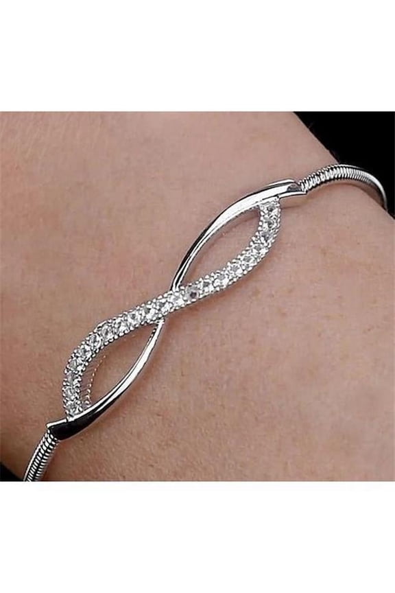 Enterprises 57629 3 CT Diamond Bangle, 14K White Gold