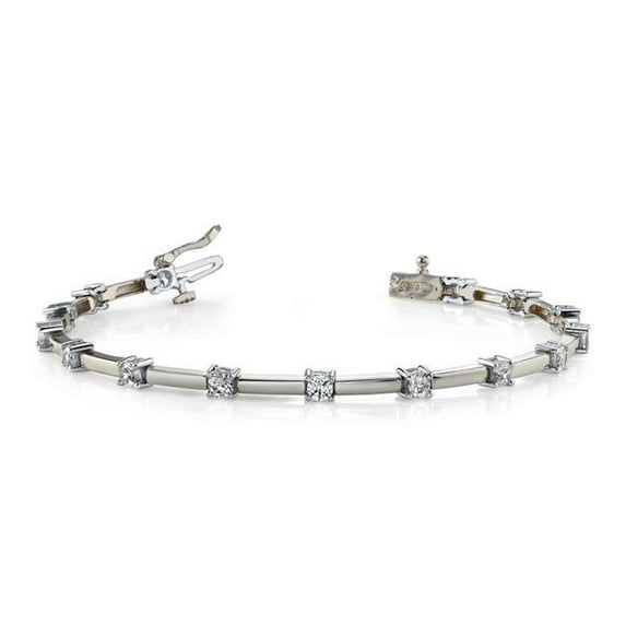 Harry Chad Enterprises 58110 Sparkling Round Cut Diamond 2.25 CT Fine Tennis Bracelet