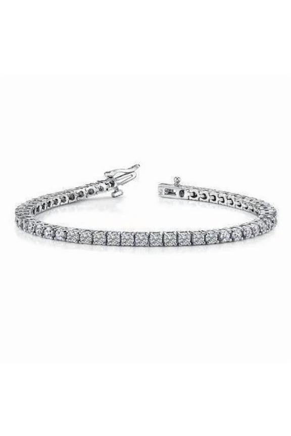 Enterprises 58139 7.50 CT Round Diamond Lady Mens Solid Gold 14K Tennis Bracelet