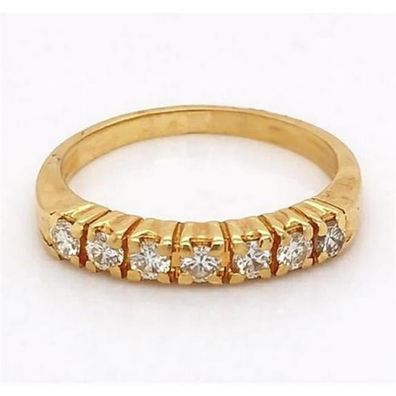 Harry Chad Enterprises 58476 1.05 CT Diamond Anniversary Wedding Band, 14K Yellow Gold - Size 6.5