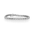 thumbnail image 1 of Harry Chad Enterprises 58970 7 CT Bezel Set Round Cut Diamonds Tennis Bracelet, White Gold, 1 of 1