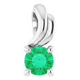 thumbnail image 1 of Harry Chad Enterprises 59900 Green Emerald 2.50 CT Womens Solitaire Pendant, 14K White Gold, 1 of 1