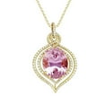 thumbnail image 1 of Harry Chad Enterprises 60923 14K Yellow Gold Ladies Pink Kunzite Gemstone Diamond Pendant, 1 of 1