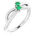 thumbnail image 1 of Harry Chad Enterprises 61153 Emerald Stone 0.50 CT 4 Prong Setting 14K White Gold Ring, Size 6.5, 1 of 1