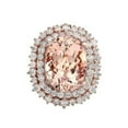 thumbnail image 1 of Harry Chad Enterprises 61767 Oval Morganite & Round Diamonds 14 CT Ring, 14K Rose Gold - Size 6.5, 1 of 1