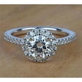 thumbnail image 1 of Harry Chad Enterprises 62354 1.58 CT Halo Round Diamond Engagement Ring, 14K White Gold - Size 6.5, 1 of 1