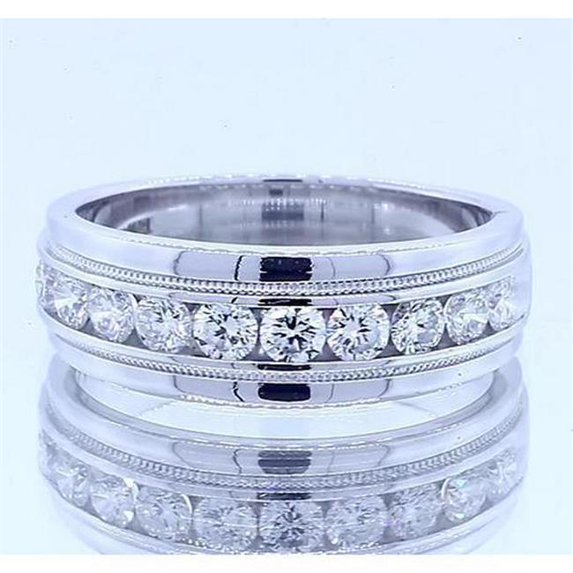 Harry Chad Enterprises 62369 2.20 CT Round Diamond Anniversary Band, 14K White Gold - Size 6.5
