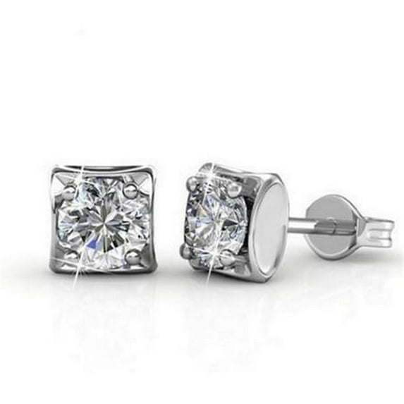 Harry Chad Enterprises 62532 Gorgeous 2 CT Diamonds Stud Earrings, 14K White Gold