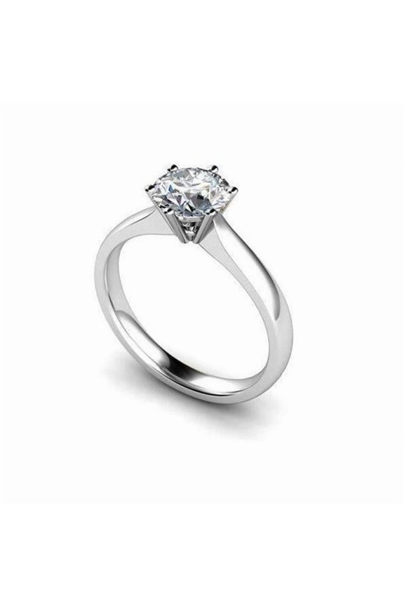 Enterprises 62574 Round Brilliant Cut 1.60 CT Diamond Engagement Solitaire Ring, Size 6.5