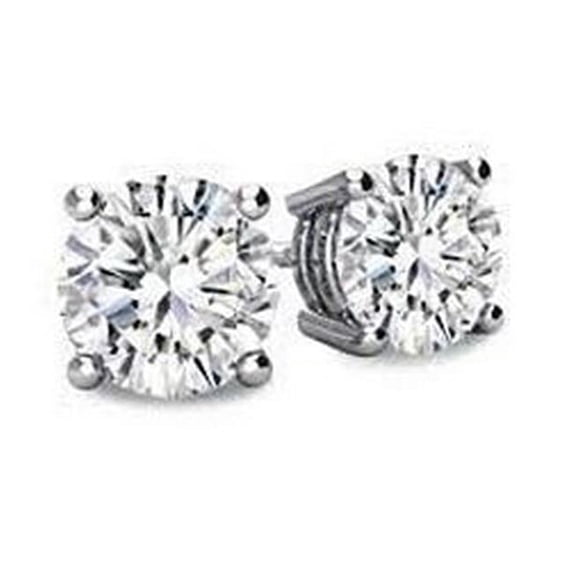 Harry Chad Enterprises 62603 1.70 CT Round Cut White Gold Diamond Stud Earring