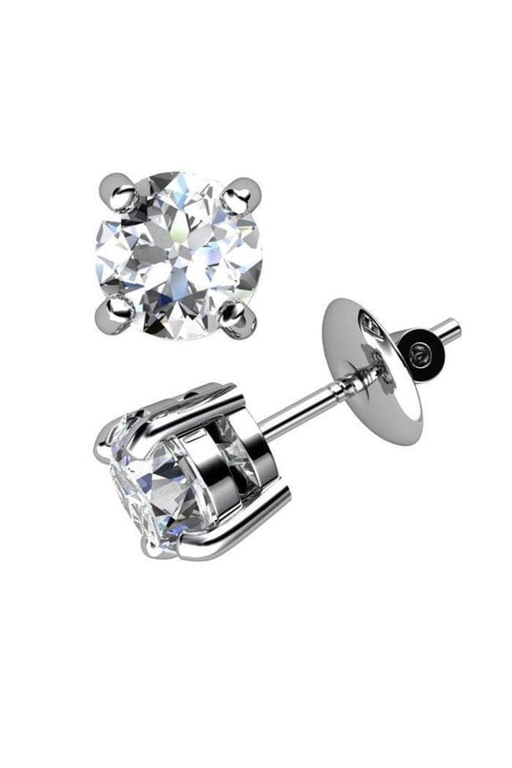 Enterprises 62616 Ladies 2.30 CT Prong Set Round Cut Diamond Stud Earrings