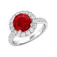 thumbnail image 1 of Harry Chad Enterprises 62805 Round Cut Ruby & Diamonds 4.50 CT Wedding Ring, 14K White Gold - Size 6.5, 1 of 1