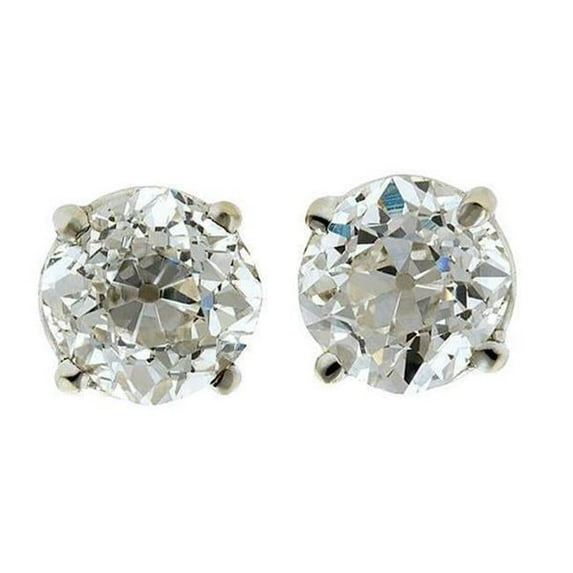 Harry Chad Enterprises 63206 2 CT Miner Cut Old Mine Stud Earrings