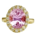 thumbnail image 1 of Harry Chad Enterprises 63772 16 CT 14K Yellow Gold Oval Pink Kunzite Gemstone Ring, Size 6.5, 1 of 1