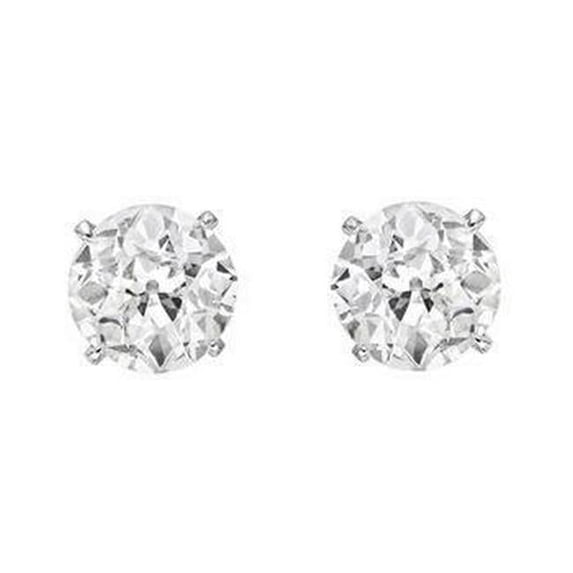 Harry Chad Enterprises 63928 1.60 CT Old Miner Diamond Stud Earring, 14K White Gold