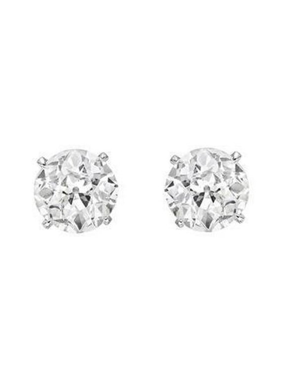 Enterprises 63928 1.60 CT Old Miner Diamond Stud Earring, 14K White Gold