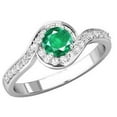 thumbnail image 1 of Harry Chad Enterprises 64530 Round Cut 2.26 CT Emerald & Diamonds Engagement Ring, Size 6.5, 1 of 1