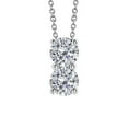 thumbnail image 1 of Harry Chad Enterprises 64756 Womens Round Diamond Two Stone Pendant Necklace 1.70 CT Slide Prong Set, 1 of 1