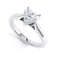 thumbnail image 1 of Harry Chad Enterprises 64803 1.25 CT Sparkling Heart Diamond Solitaire Ring, 14K White Gold - Size 6.5, 1 of 1