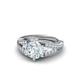 thumbnail image 1 of Harry Chad Enterprises 64850 Sparkling Round Cut 2.20 CT Diamond Ring, 14K White Gold - Size 6.5, 1 of 1