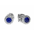 thumbnail image 1 of Harry Chad Enterprises 64880 Brilliant Cut Sapphire & Diamond 3 CT Stud Earring, White Gold, 1 of 1