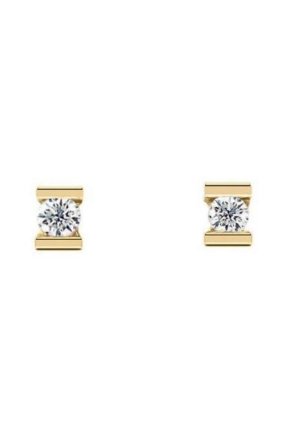 Enterprises 65659 1.50 CT Round Diamond Channel Set Womens Stud Earrings