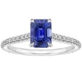 thumbnail image 1 of Harry Chad Enterprises 66318 4 CT Solitaire Ring with Accents Emerald Ceylon Sapphire & Diamond, Size 6.5, 1 of 1