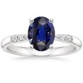 thumbnail image 1 of Harry Chad Enterprises 66694 3.50 CT White Gold Womens Oval Blue Sapphire & Round Diamonds Ring, Size 6.5, 1 of 1