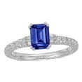 thumbnail image 1 of Harry Chad Enterprises 67050 3.50 CT Gemstone Blue Baguette & Round Accents Sapphire Ring, Size 6.5, 1 of 1