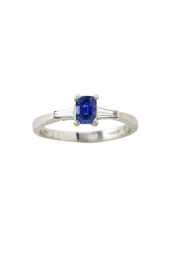 Enterprises 67722 1.75 CT Womens Three Stone Emerald Ceylon Sapphire Anniversary Ring, Size 6.5