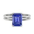 thumbnail image 1 of Harry Chad Enterprises 68060 2 CT Solitaire Emerald Blue Double Prong Split Shank Sapphire Ring, Size 6.5, 1 of 1