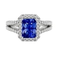 thumbnail image 1 of Harry Chad Enterprises 68327 3.50 CT Womens Round Diamond Radiant Cut Sapphire Jewelry Halo Ring, Size 6.5, 1 of 1