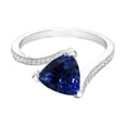 thumbnail image 1 of Harry Chad Enterprises 68547 Womens Trillion Deep Blue Sapphire 2.50 CT Split Shank Diamond Ring, Size 6.5, 1 of 1