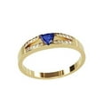 thumbnail image 1 of Harry Chad Enterprises 68652 1 CT Sparkling Diamond Split Shank Ceylon Sapphire Engagement Ring, Size 6.5, 1 of 1