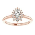 thumbnail image 1 of Harry Chad Enterprises 69731 3.25 CT Halo Round & Pear Old Mine Cut Diamond Ring, Rose Gold - Size 6.5, 1 of 1