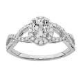thumbnail image 1 of Harry Chad Enterprises 70635 5 CT Halo Oval Old Cut Diamond Infinity Style Engagement Ring, Size 6.5, 1 of 1