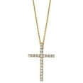 thumbnail image 1 of Harry Chad Enterprises 8075 0.75 CT Sparkling Round Diamond Cross Pendant - 14K Yellow Gold, 1 of 1