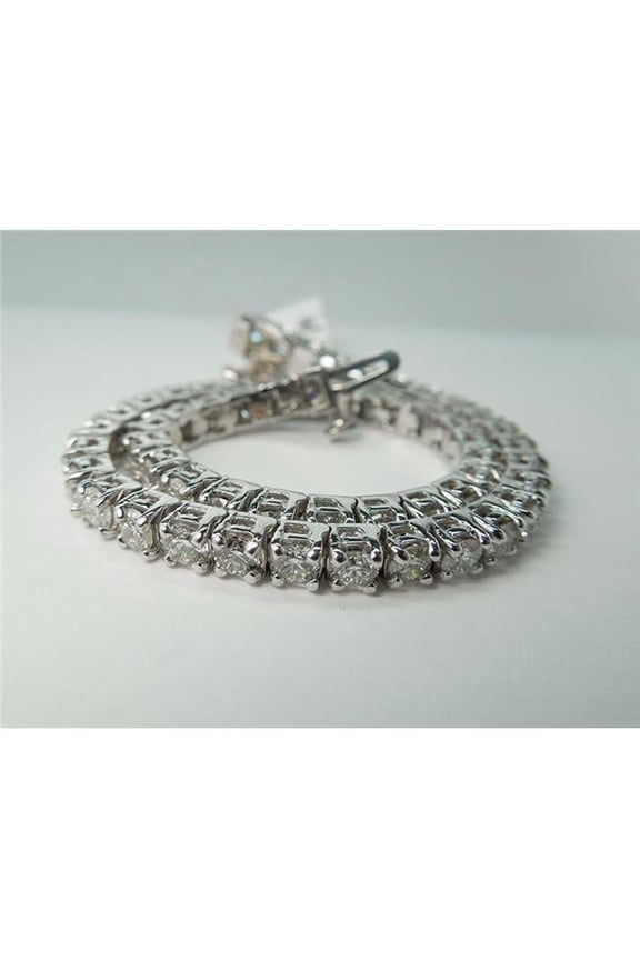 Enterprises 9932 5.85 CT 14K White Gold Diamond F VVS1 Tennis Bracelet