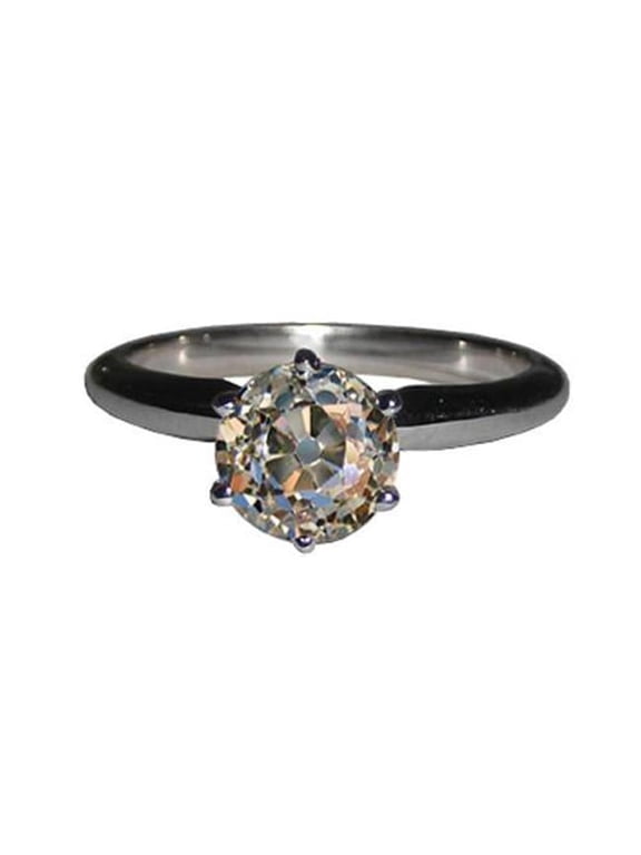 HC12980-6 1.25 CT Old Mine Cut Diamond Engagement Ring Gold - Color G-H - VS1 Clarity